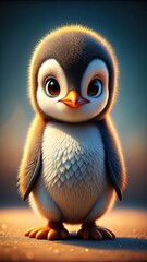 Fototapeta premium Heres the generated output Penguin Cartoon Character Vector Illustration Baby Animal Graphic Doodle Symbol Kid Friendly Fun Kids Icon
