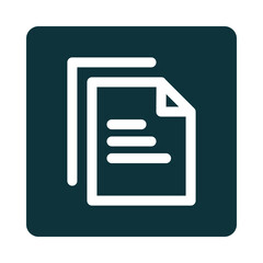 Document icon with lines of text isolated on transparent background