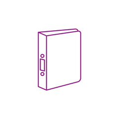 Simple line drawing of a binder isolated on transparent background