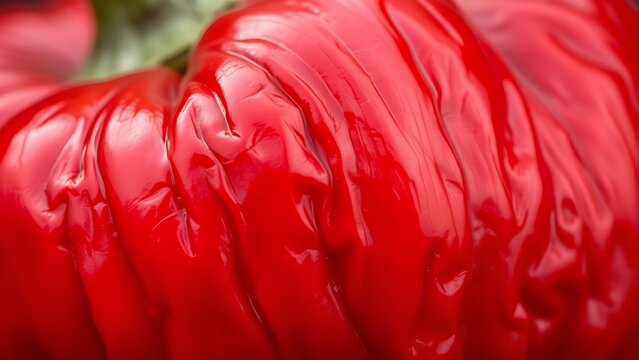 foray. Close-up of deep red wrinkled chili texture showing rich color variations and organic details. menu design, packaging mockups, designed for food delivery and cloud-kitchen brand materials.
