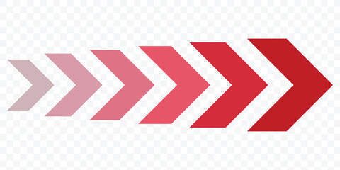 dynamic moving arrow symbol. Pointing right chevron arrow different style. speed direction signs. Road lines arrow zigzag chevron speeds flat style. eps 10