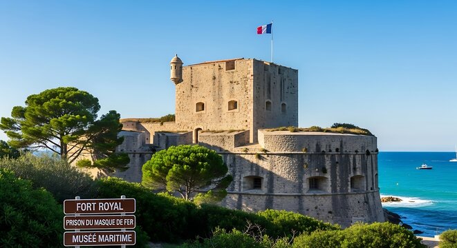 Fort Royal on Sainte-Marguerite Island, Cannes, France.