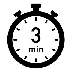 3分タイマーのイラスト