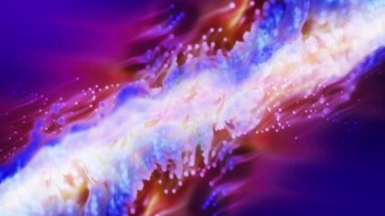 A vibrant cosmic river of energy flowing through deep space, with glowing nebula clouds and sparkling particles - Powered by Adobe