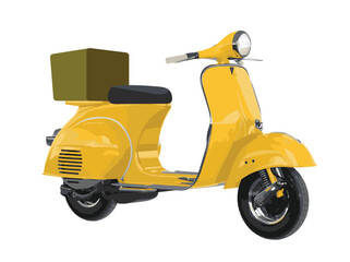 Icon motor bike art design side view vector template