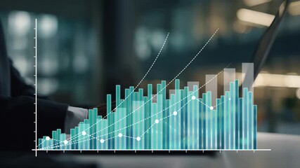 An advanced Financial Analysis highlighting Candlestick Charts and moving Averages, showcasing Market Trends and Investment Strategies in the Digital Space. - Powered by Adobe