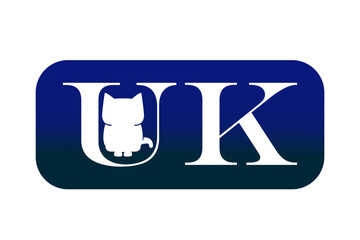 UK logo with cat 