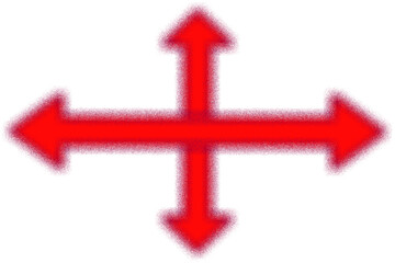 red arrow on white background