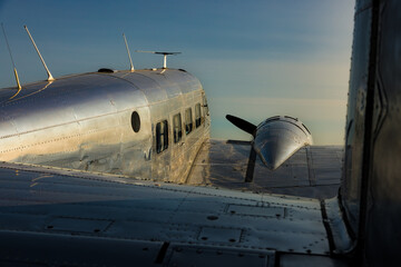 Vintage aircraft on the ground