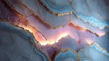 Naklejka premium Elegant agate stone surface with vibrant colors and shimmering textures showcasing natural minerals and intricate patterns for exquisite design inspiration
