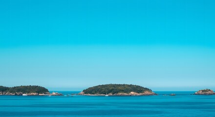 Ha Long Bay, Vietnam Idyllic Island Landscape with Turquoise Sea and Clear Sky, Beaut