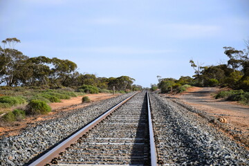 Outback Railway Tracks in Victoria, Australia. October 7, 2025.