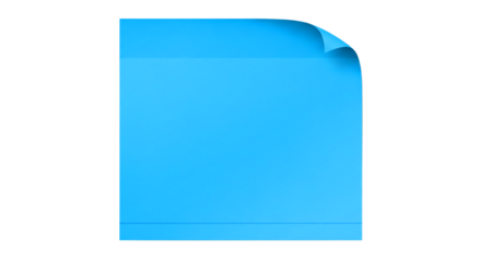 blue blank sticky note paper isolated on transparent png background,note paper message office business tag sign