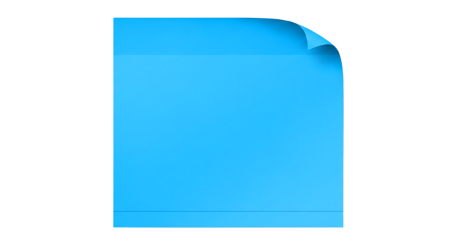 blue blank sticky note paper isolated on transparent png background,note paper message office business tag sign