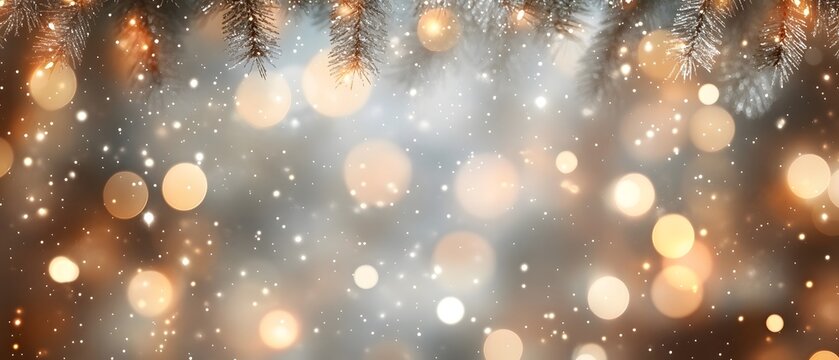 Silver and golden glitter bokeh background.