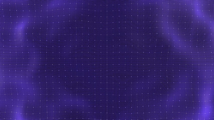 Abstract technological background with point matrix creating depth and wave effect