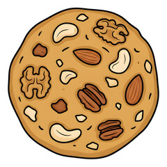 Cookie With Nut Pieces 