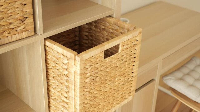 Organizing your workspace with a stylish storage basket