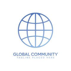 Global Community Logo | World Unity, Social Network, Globe Icons