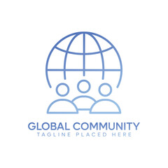 Global Community Logo | World Unity, Social Network, Globe Icons