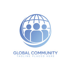 Global Community Logo | World Unity, Social Network, Globe Icons