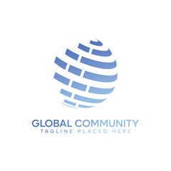 Global Community Logo | World Unity, Social Network, Globe Icons