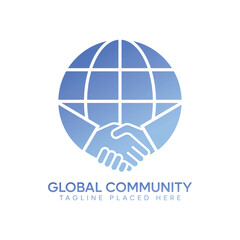 Global Community Logo | World Unity, Social Network, Globe Icons