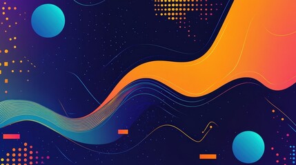 abstract colorful waves background design