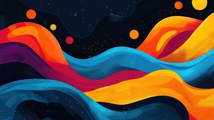 abstract colorful waves background