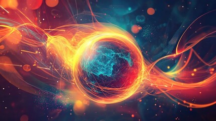 abstract energy globe