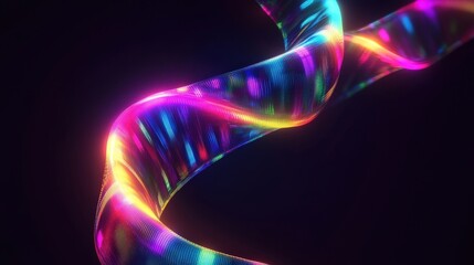 Obraz premium abstract colorful spiral light wave