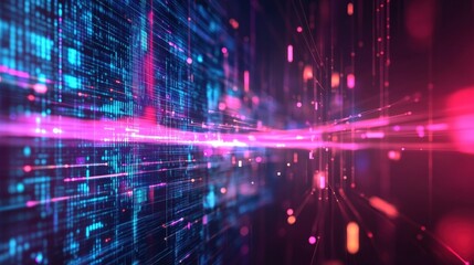 abstract digital data stream futuristic technology background