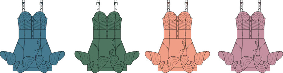 Colorful Summer Dress Variations A Diverse Selection of Stylish Dresses in Various Shades for Fashion