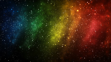 Vivid rainbow galaxy with star clusters and nebulae exploring cosmic space science illustration background colorful celestial landscape with sparkling stars