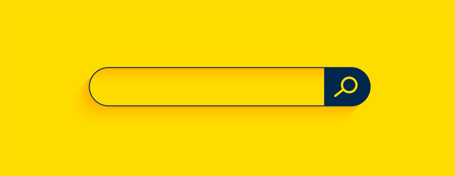 empty search bar element on yellow background