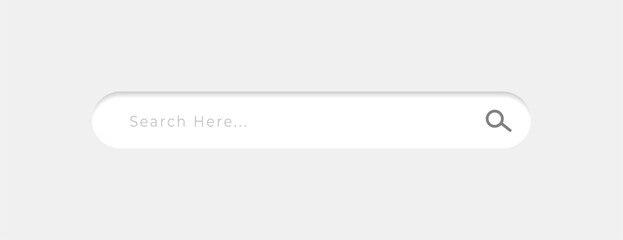 simple web search bar element in neumorphic style