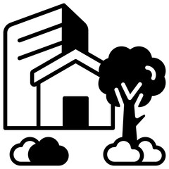 Residential Icon Element For Design