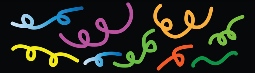 Fototapeta premium Colorful Abstract Squiggle Pattern Background