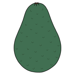 Cute Avocado Cartoon - Line Color