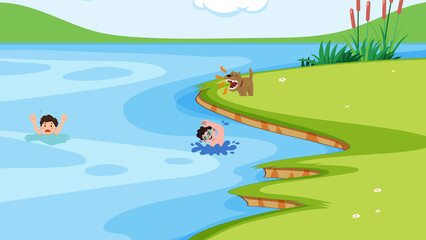 Obraz premium saving drowning person