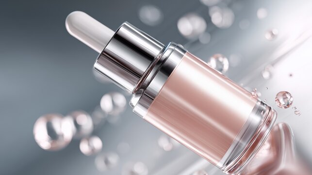 Serum helps tighten sagging skin cells. Vitamin products for skin care.