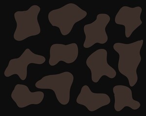 Illustration of a cow's spot pattern or 