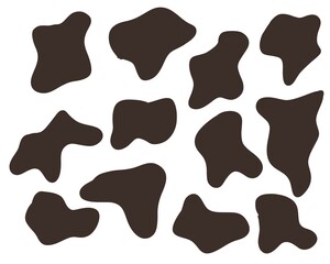 Illustration of a cow's spot pattern or 