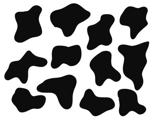Illustration of a cow's spot pattern or 