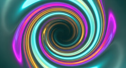 Obraz premium A mesmerizing vortex of vibrant colors, swirling and dancing in a captivating display of light and motion, creating a hypnotic and visually stunning effect