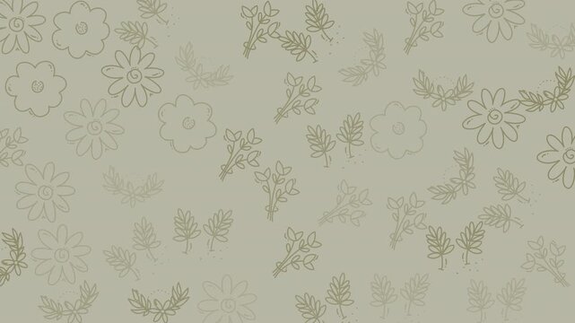 Pale background adorned with delicate floral and plantlike motifs. Perfect for greeting cards, invitations, stationery, and naturethemed designs needing a subtle touch.