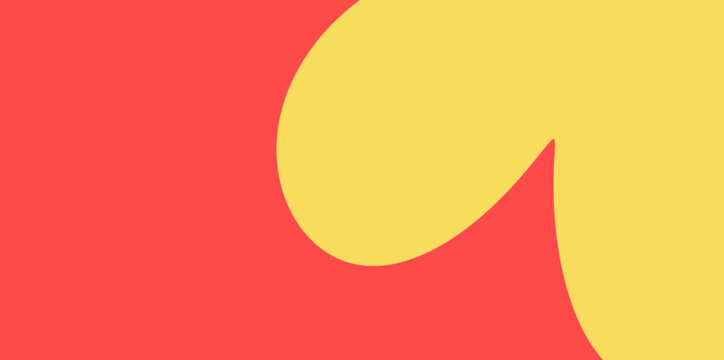 Abstract Vector Illustration Background, Angled Red and Yellow. Vibrant illustration featuring a sharp, upward V-like red shape contrasted with bright yellow space.