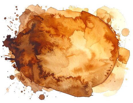 Artistic watercolor splotch of brown tones, with multiple shades of rich coffee hues - Powered by Adobe