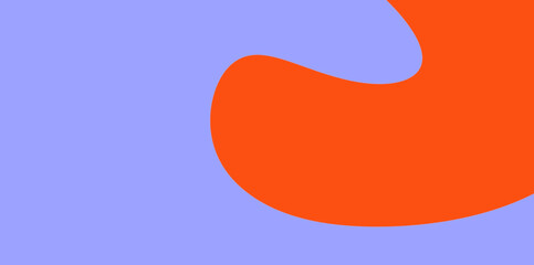 Asymmetric Flowing Corner Illustration Vector Background. An energetic, asymmetrical orange swirl shape in the upper right, contrasting with purple.