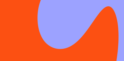 U-Shaped Abstract Arch Illustration Vector Background. A prominent, central purple U-shape or arch surrounded by a vivid orange border.